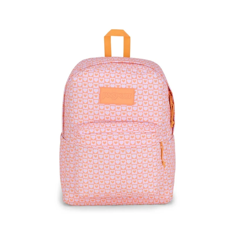 Mochila Jansport Superbreak Hyped Hearts Pink