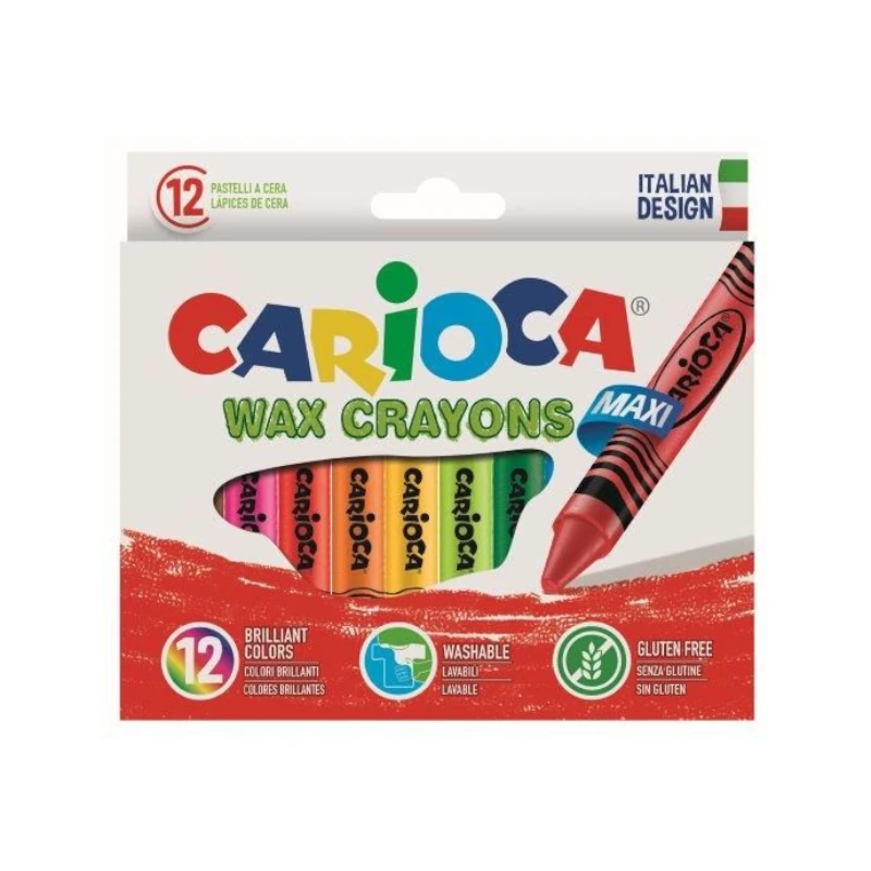 Crayon 12 Colores Jumbo Lavable Carioca