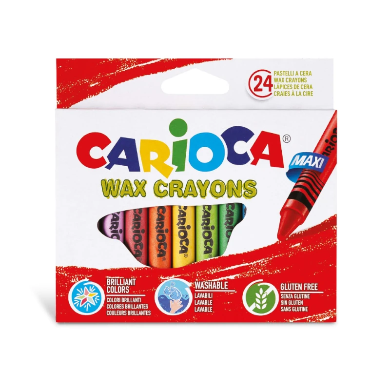 Crayon 24 Colores Jumbo Lavable Carioca