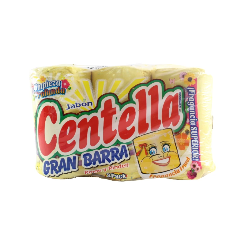 Jabon Centella Pqt3 Gran Barra Amarillo 400gr