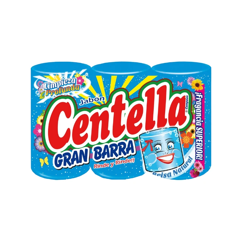 Jabon Centella Pqt3 Gran Barra Azul 400gr