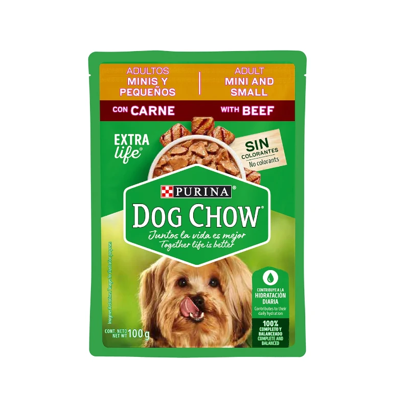 Comida P/Perro Dog Chow Adulto Mini Carne Purina Bolsa 100Gr