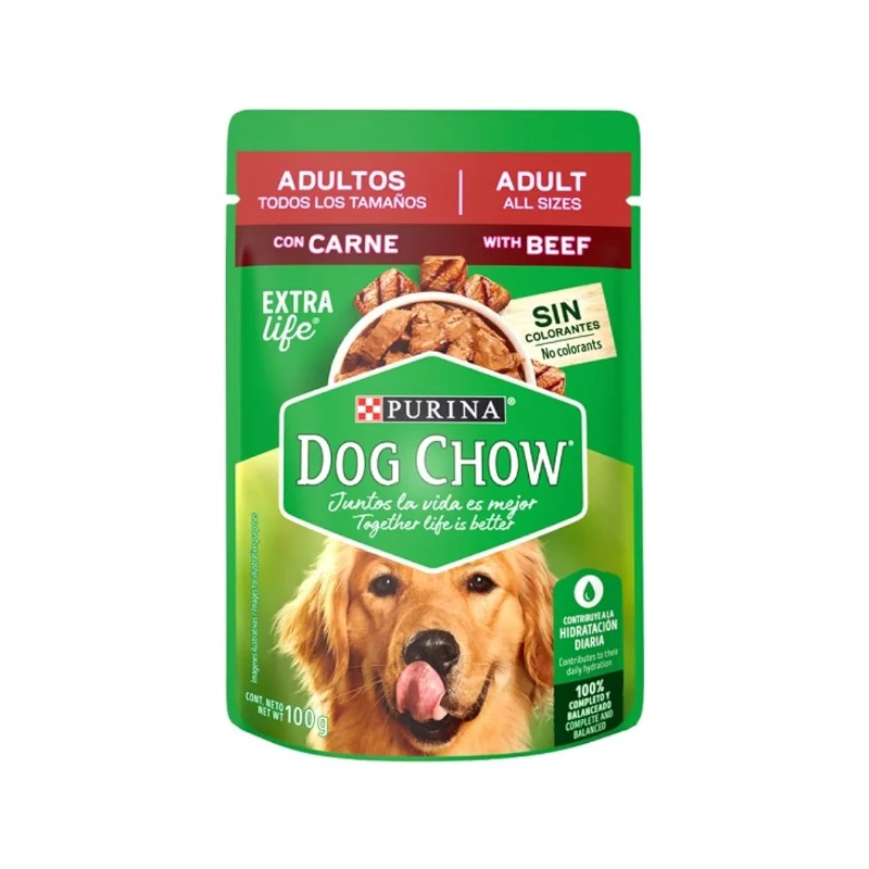 Comida P/Perro Dog Chow Adulto Carne Purina Bolsa 100Gr