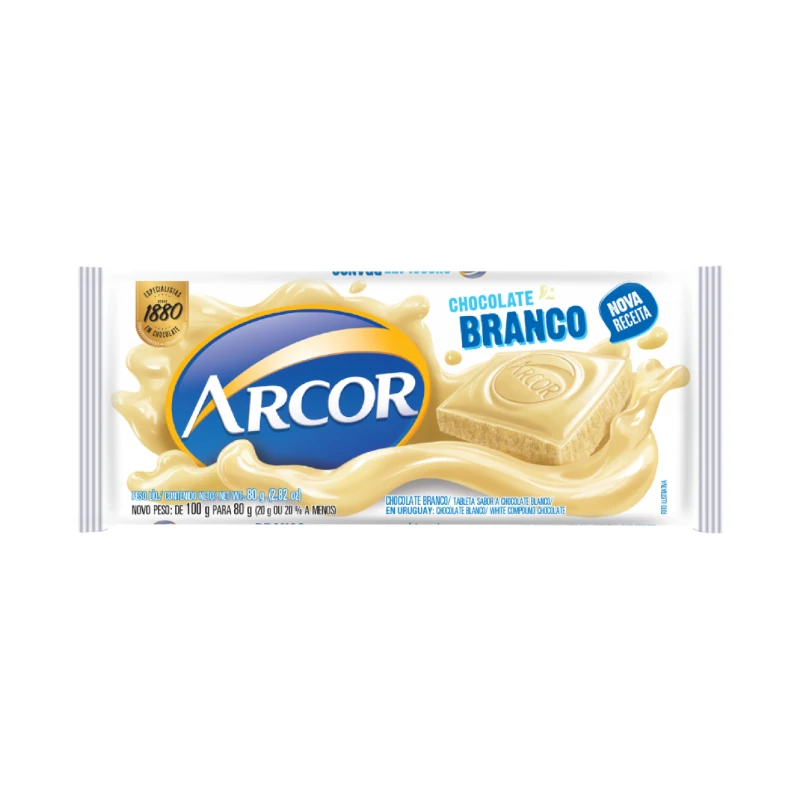 Tableta Chocolate Blanco Arcor 80G