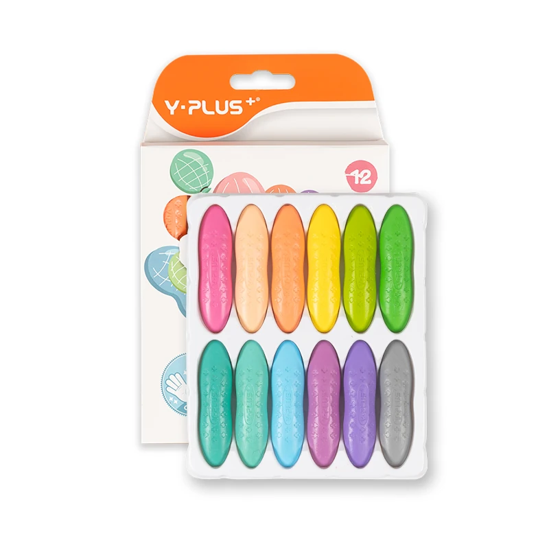 Crayon 12 Colores Y-Plus Peanuts Lavable Pastel
