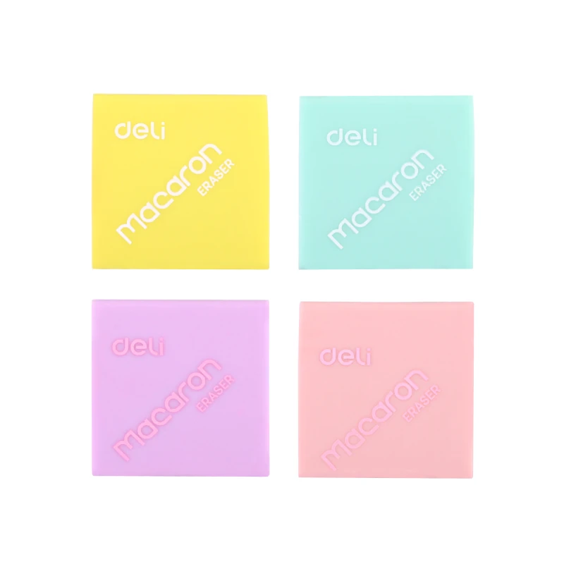 Borrador Deli Macaron Cuadrado Colores Neon