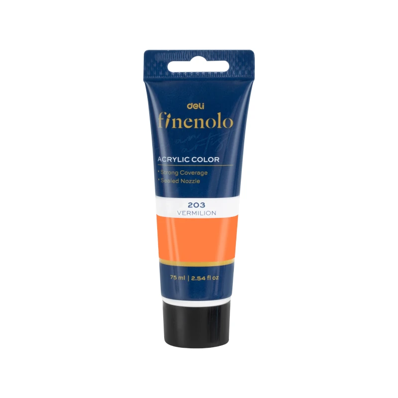 Pintura Acril 75Ml Bermellon Finenolo Deli
