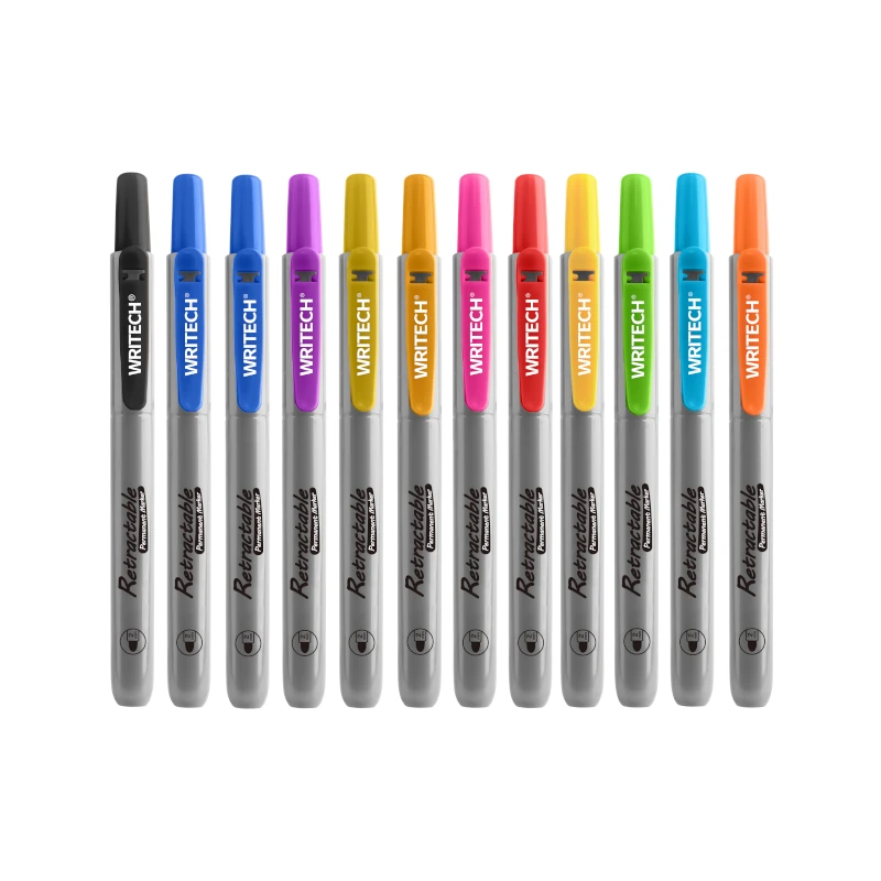Marcador Perman Writech Paquete12 Retractil Surt