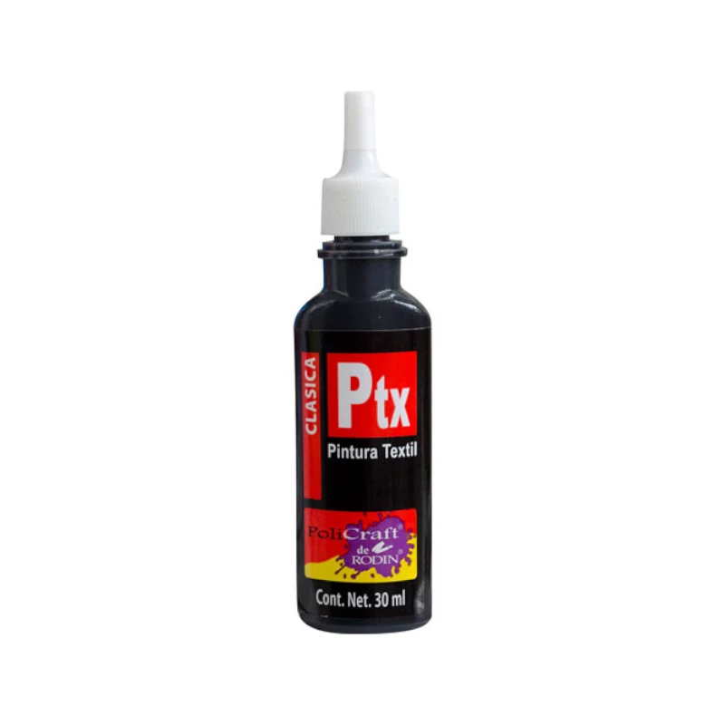 Pintura Textil 30Ml Negro Politec