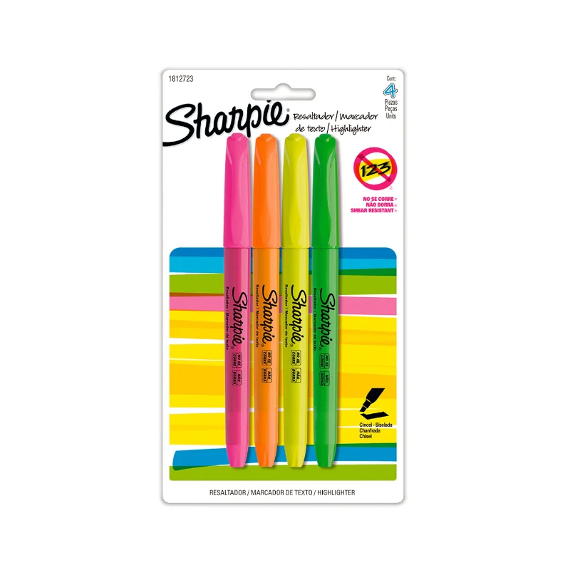Resaltador Sharpie 4 Colores Surtidos