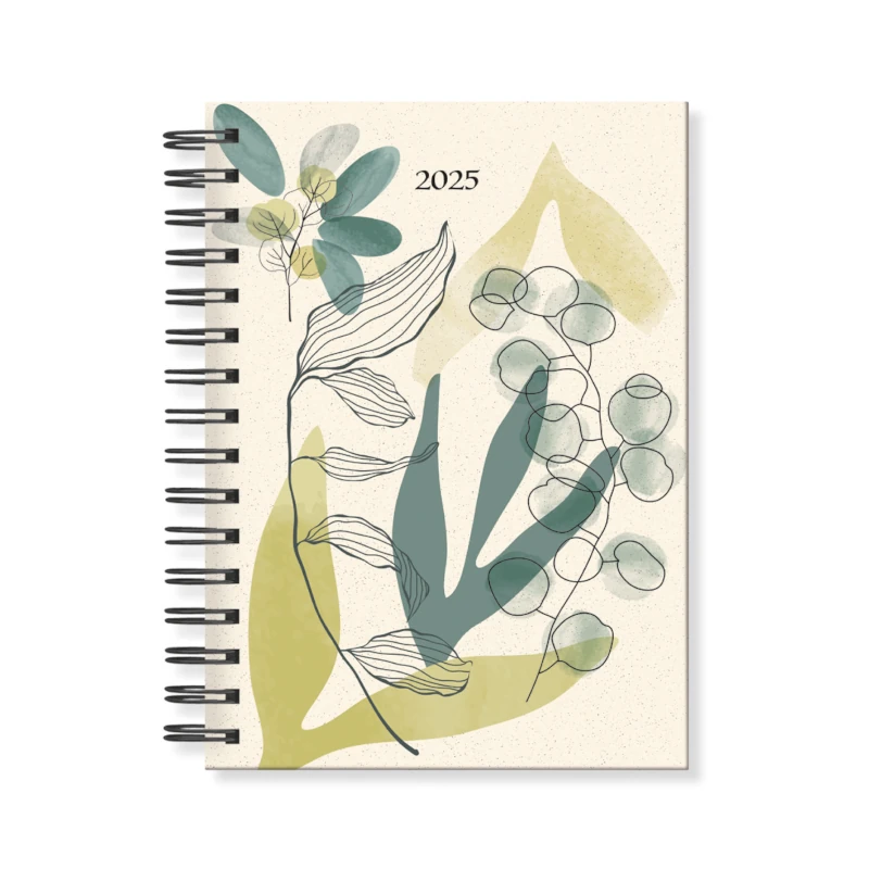 Agenda Espiral 2025 Ferrini Con Diseño Salvia