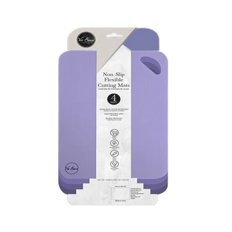 Tabla Plastica Para Picar 11  Paquete4 Purpura