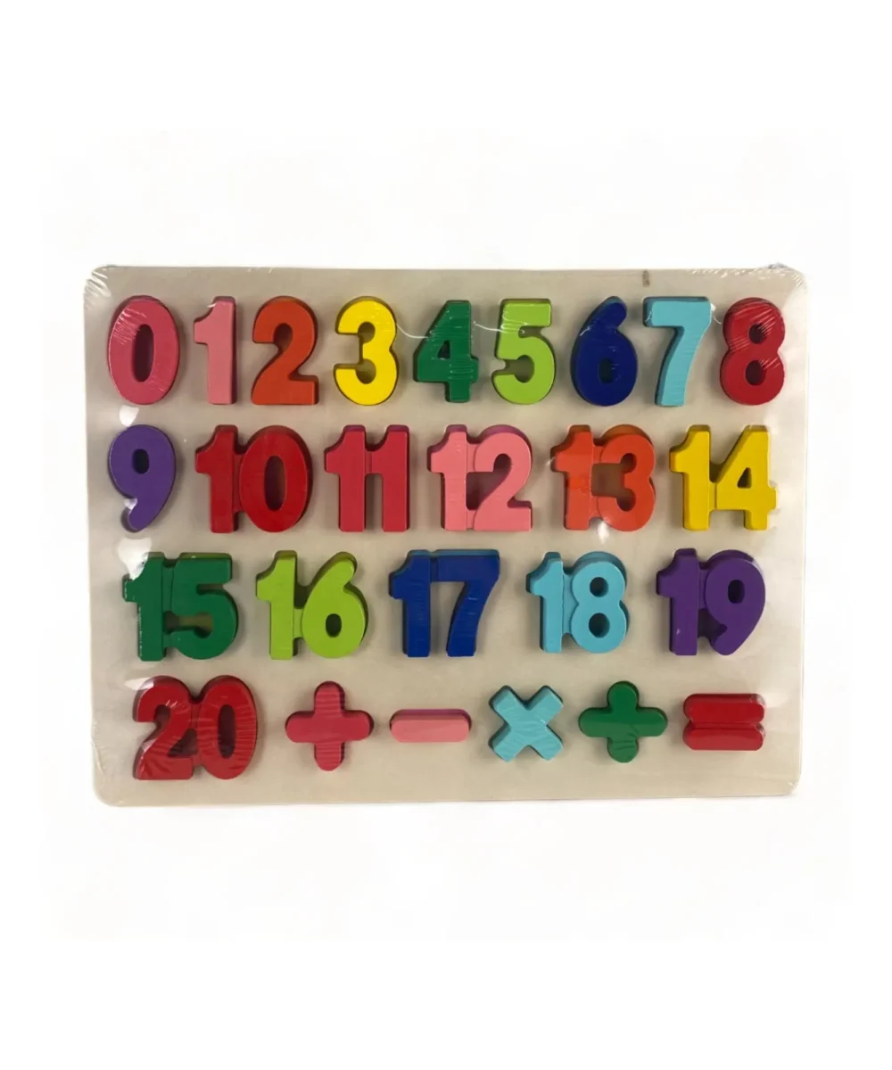 Rompecabeza Madera Numeros y Letras Merletto