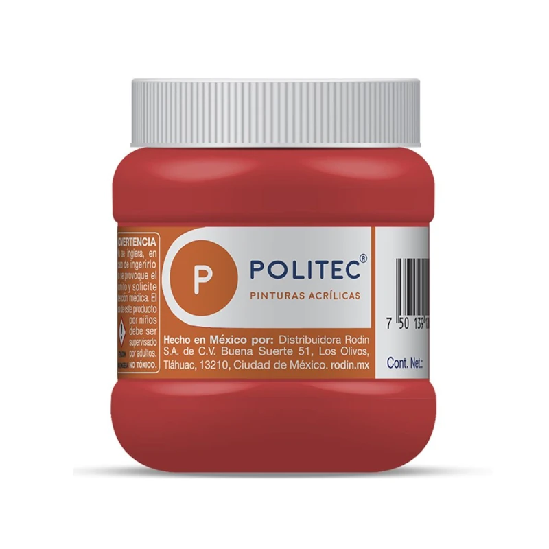 Pintura Acrilica 250Ml Rojo Politec