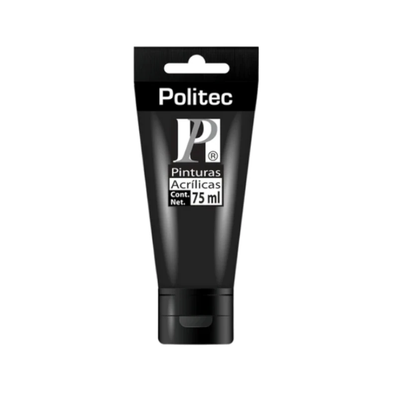 Pintura Acrilica 75Ml Negro Politec