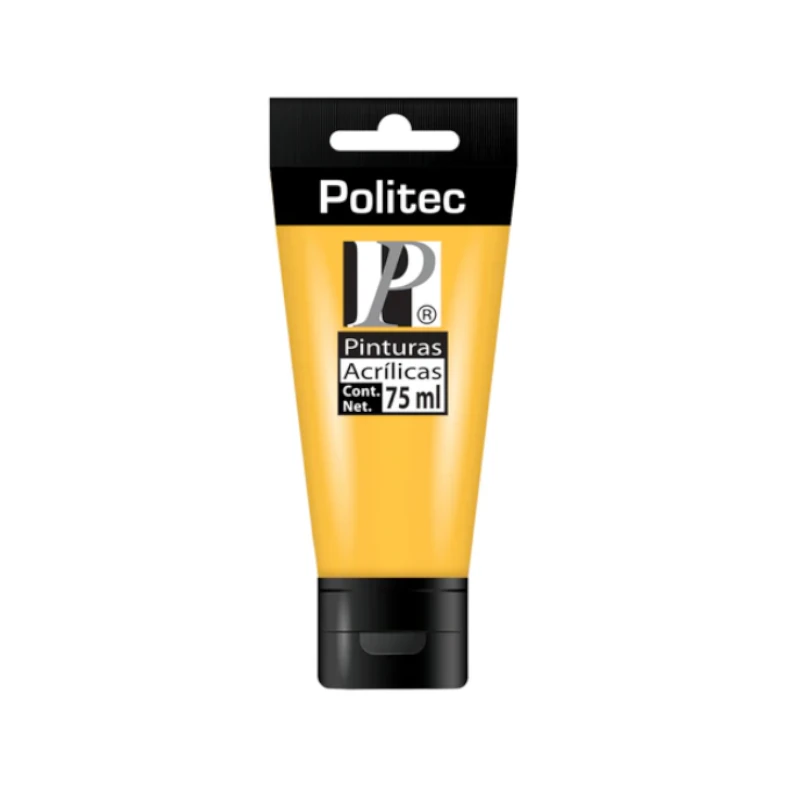 Pintura Acrilica 75Ml Amarillo Politec