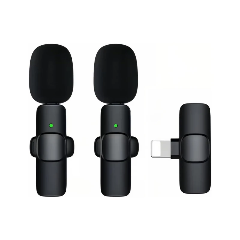 Microfono Inalambrico K9 2Piezas Usb-C Para Android Iphone Negro