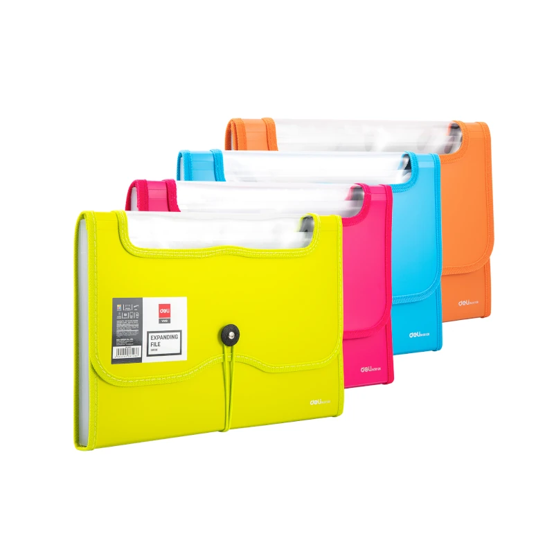 Acordeon Plastico A4 13 Divisiones Con Elastico Deli