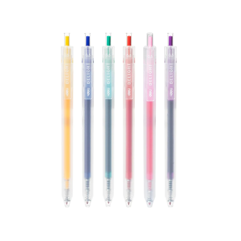 Boligrafo Deli Retractil Paquete 6 0.5Mm Delight