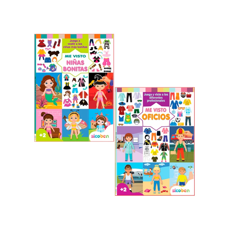 Libro De Actividades Me Visto Oficios Y Niñas Bonitas 32 Pag