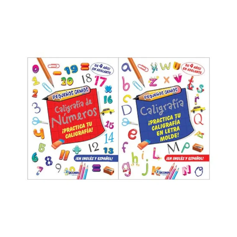 Libro De Actividades Pequeños Genios Caligrafia y Numeros