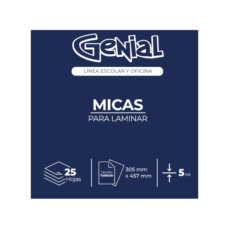 Lamina Tabloide 5Ml Paquete25 Genial