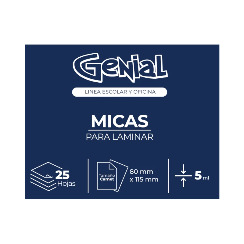 Lamina Carnet 5Ml Paquete25 Genial