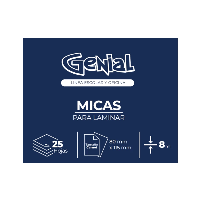 Lamina Carnet 8Ml Paquete25 Genial