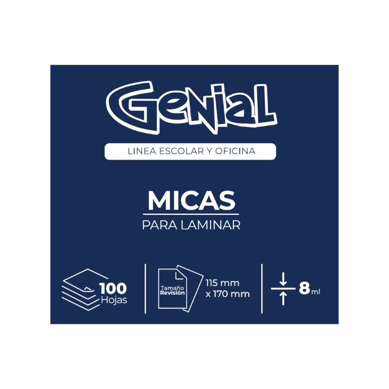 Lamina Revision 8Ml Paquete100 Genial