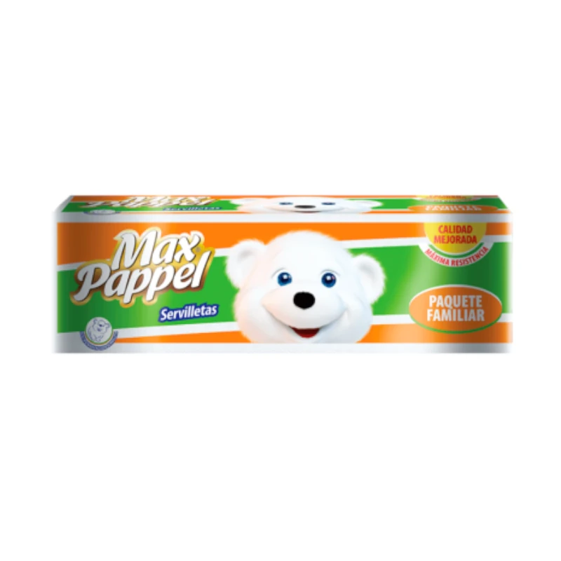 Servilleta Max Pappel Cuadrada Familiar 500Gr