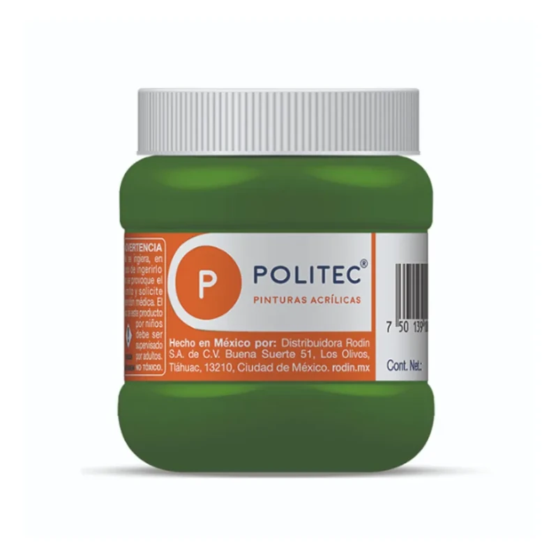 Pintura Acrilica 250Ml Verde Hoja Politec