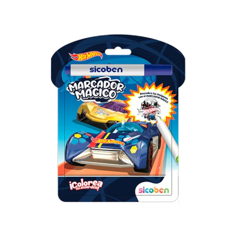 Libro De Actividades Con Marcador Magico Pasta Dura Hotwheels