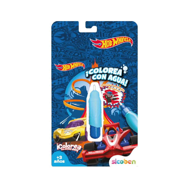 Libro De Actividades Colorea Con Agua Hotwheels Pd 4 Pag