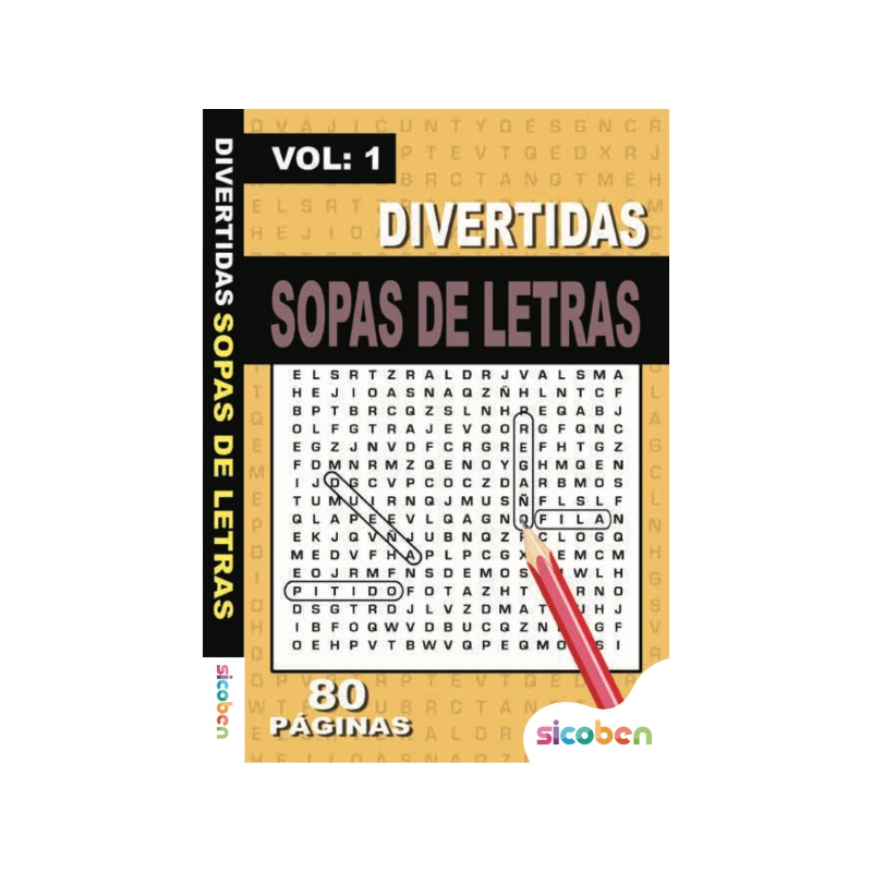 Libro De Actividades Divertida Sopa De Letras Español 80 Pag