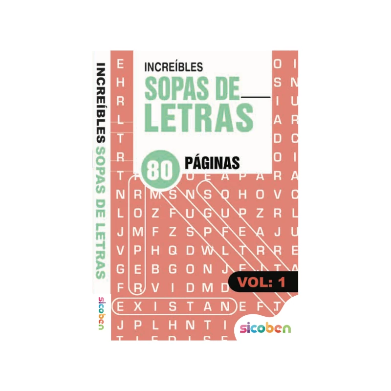 Libro De Actividades Increible Sopa De Letras Español 80 Pag