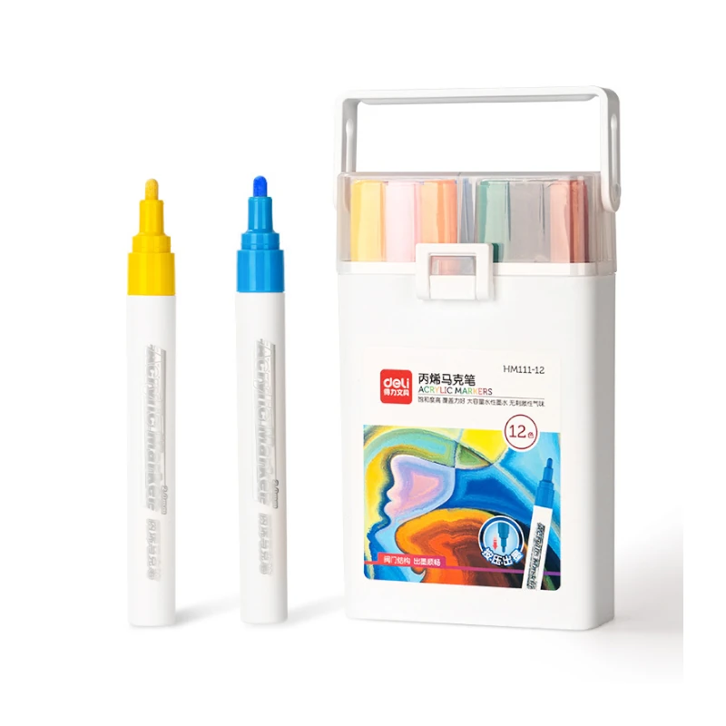 Marcador Acrilico Paquete 12 Deli