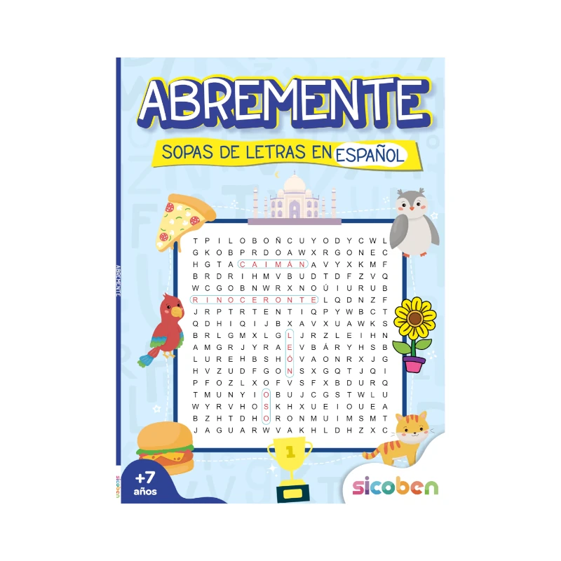 Libro De Actividades Sopa De Letras Ingles Y Español Surtido 48 Pag