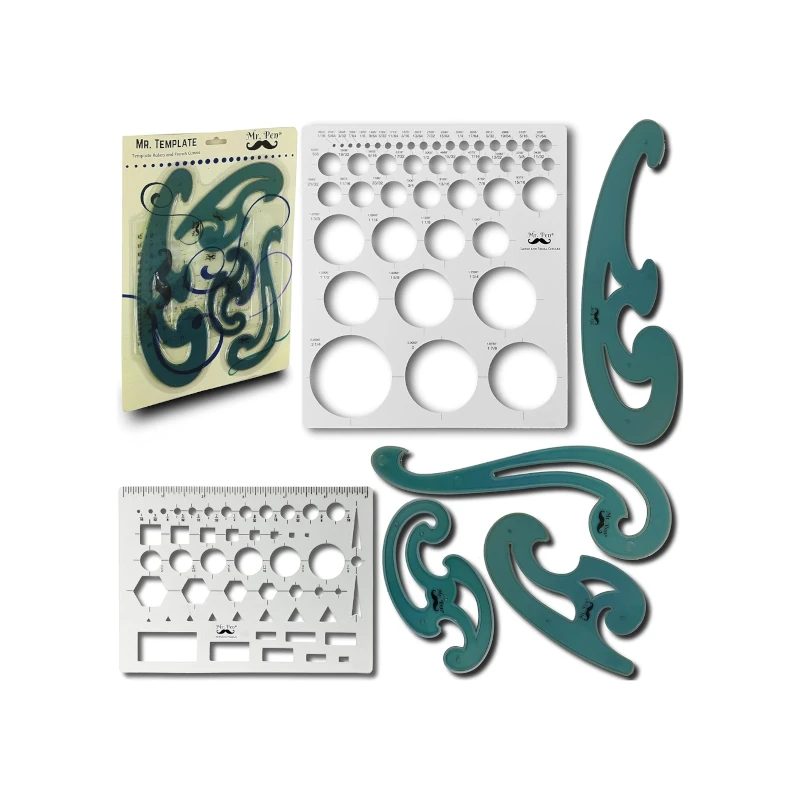 Plantilla Circulos y Curvas Francesa Paquete 6