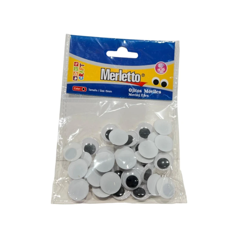 Ojos Moviles Paquete 40 Redondos Merletto