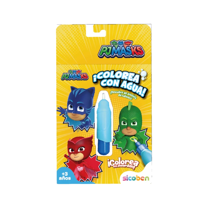 Libro De Actividades Colorea Con Agua Pj Mask Pd 4 Pag