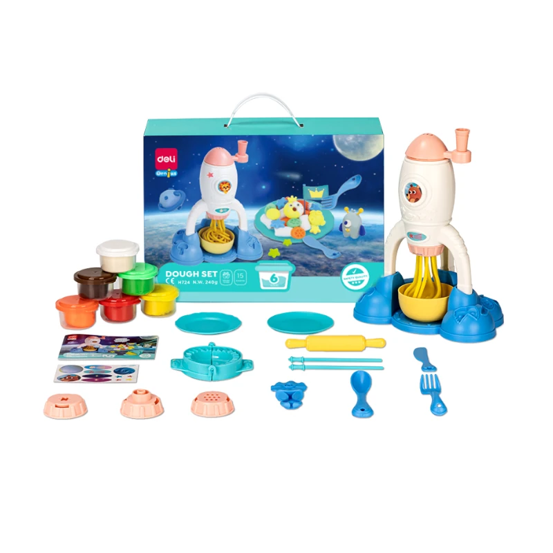 Set Plastilina Deli Space 19 Piezas