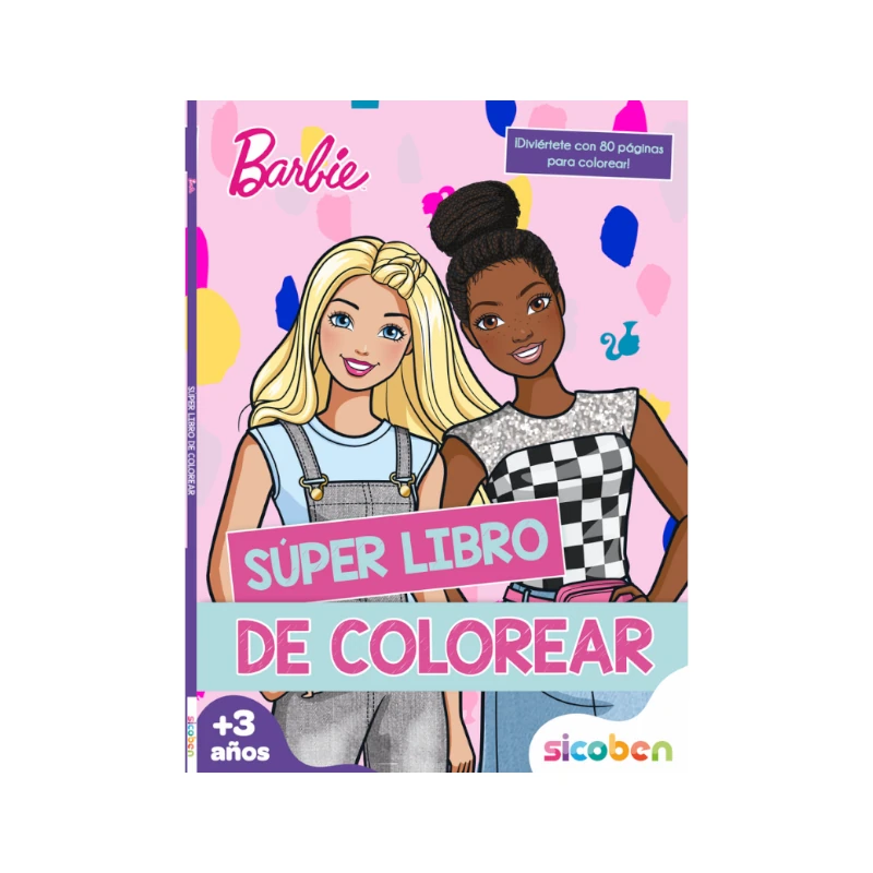 Libro De Actividades Colorea Con Hotwheels y Barbie Surtido