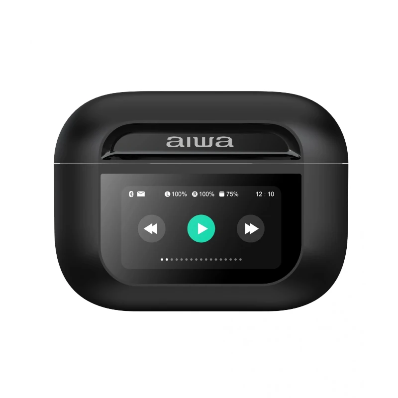 Audifono Aiwa C/Microfono Pantalla.Inalambrico Bluetooth Neg