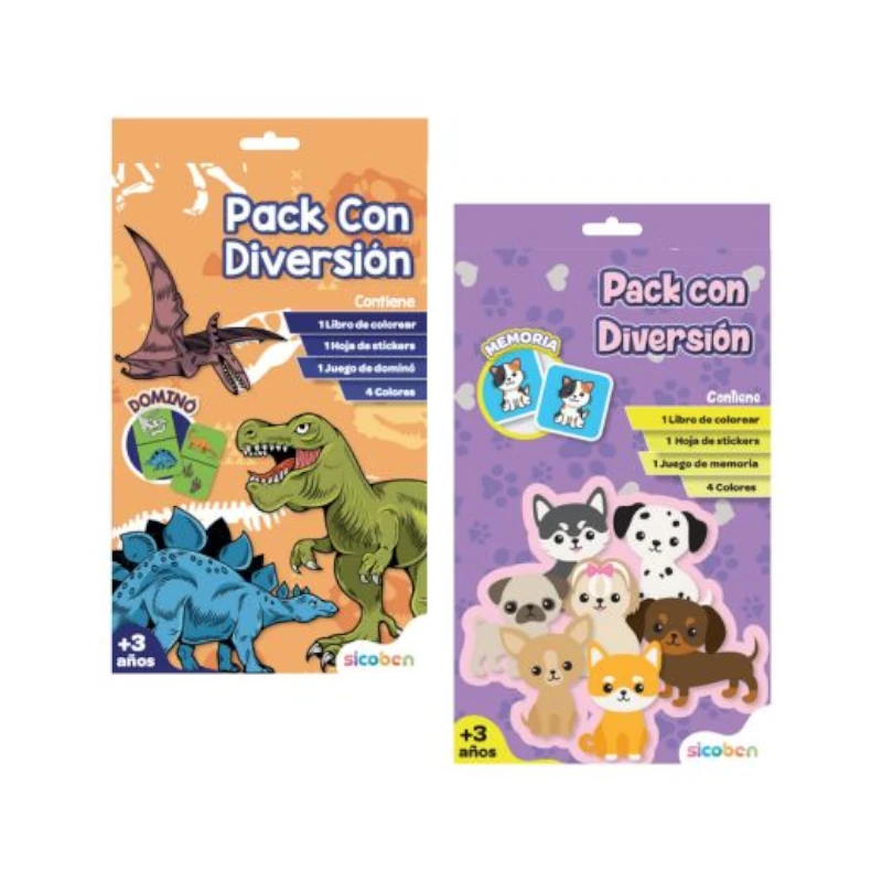 Libro De Actividades Con Un Juego De Memoria Sicoben + Stickers Y Colores