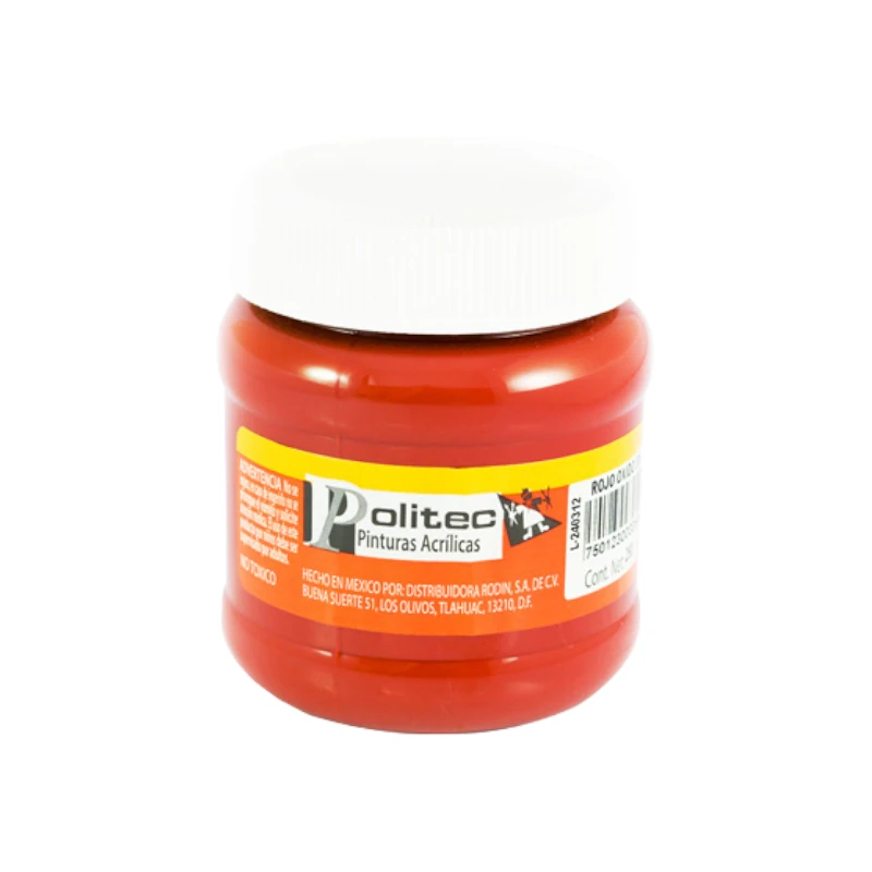 Pintura Acrilica 250Ml Rojo Oxido Politec