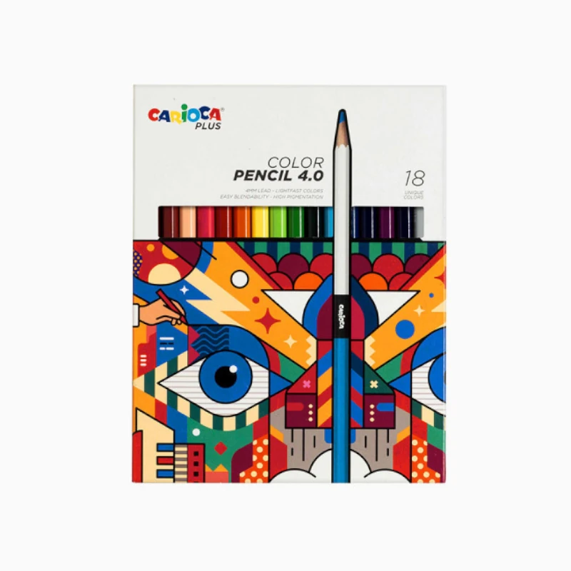 Lapiz Color Largo 18 Colores Plus Carioca