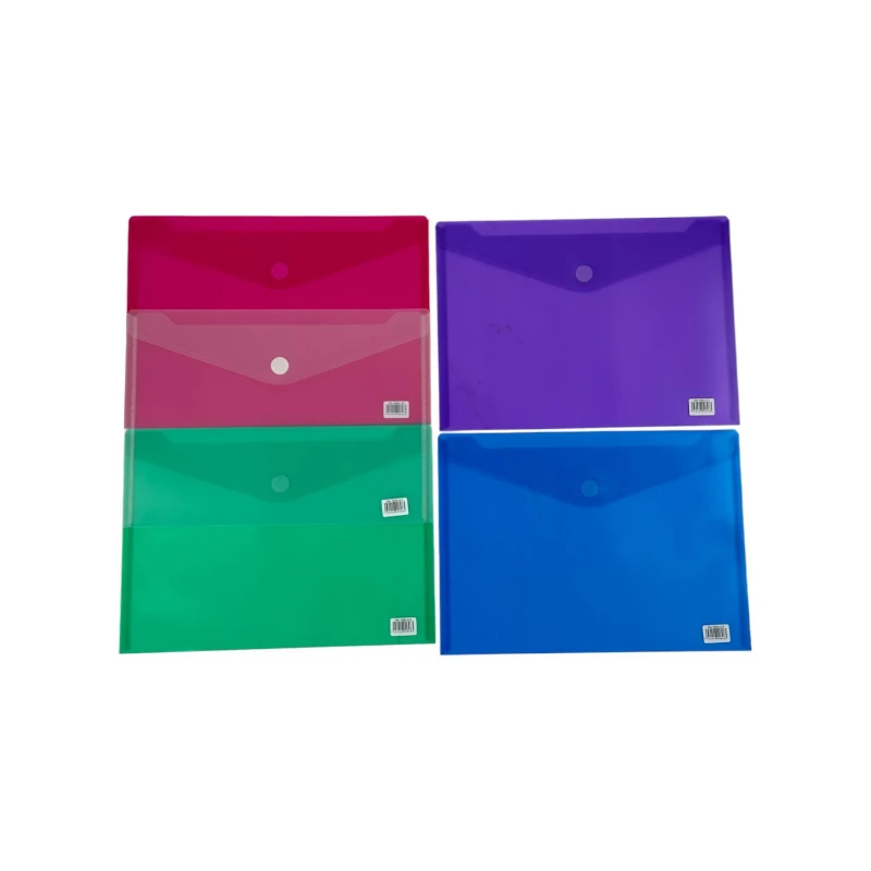 Sobre Plastico Tamaño Oficio Merletto Con Broche Horizontal Surtido