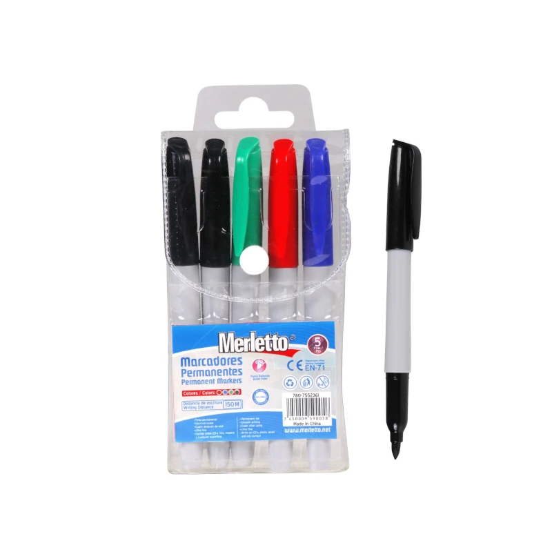 Marcador Esc Paquete5 Merletto Punta Fina