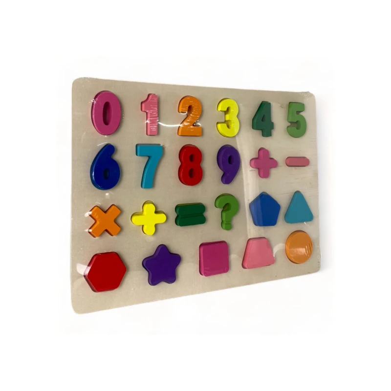 Rompecabeza Madera Numeros Y Letras Merletto