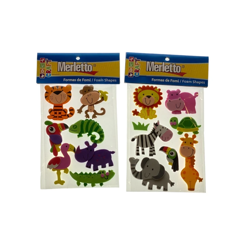 Foamy Adhesivo 3D Animales Terrestres Merletto